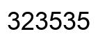 Number 323535 black image