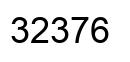 Number 32376 black image