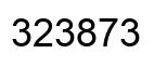 Number 323873 black image