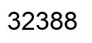 Number 32388 black image