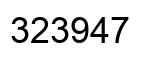 Number 323947 black image
