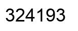Number 324193 black image