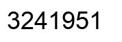 Number 3241951 black image