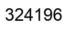 Number 324196 black image