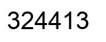Number 324413 black image