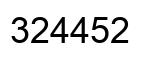 Number 324452 black image