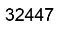 Número 32447 imagen negro