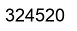 Number 324520 black image