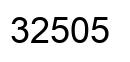 Number 32505 black image