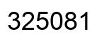 Number 325081 black image