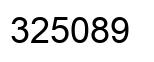 Number 325089 black image