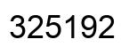 Number 325192 black image