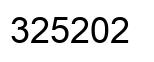 Number 325202 black image