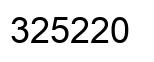 Number 325220 black image