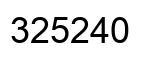 Number 325240 black image