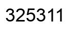 Number 325311 black image