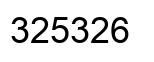 Number 325326 black image