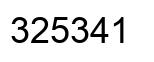 Number 325341 black image