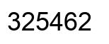 Number 325462 black image