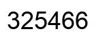 Number 325466 black image