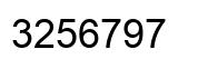 Number 3256797 black image