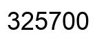 Número 325700 imagen negro