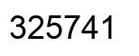 Número 325741 imagen negro
