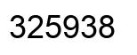 Number 325938 black image