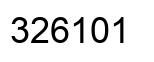 Number 326101 black image