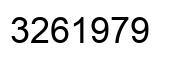 Number 3261979 black image