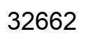 Number 32662 black image