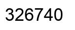 Number 326740 black image