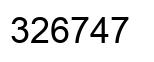 Number 326747 black image
