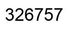 Number 326757 black image