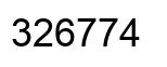 Number 326774 black image
