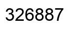 Number 326887 black image