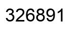 Number 326891 black image