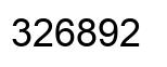 Number 326892 black image