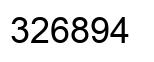 Number 326894 black image