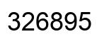 Number 326895 black image