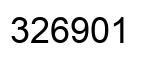 Number 326901 black image