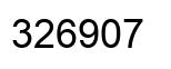 Number 326907 black image