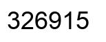 Number 326915 black image