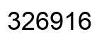 Number 326916 black image