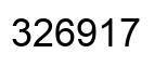 Number 326917 black image