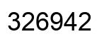 Número 326942 imagen negro