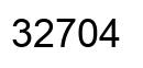Number 32704 black image