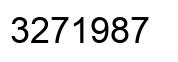 Number 3271987 black image