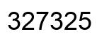 Number 327325 black image