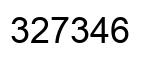 Number 327346 black image